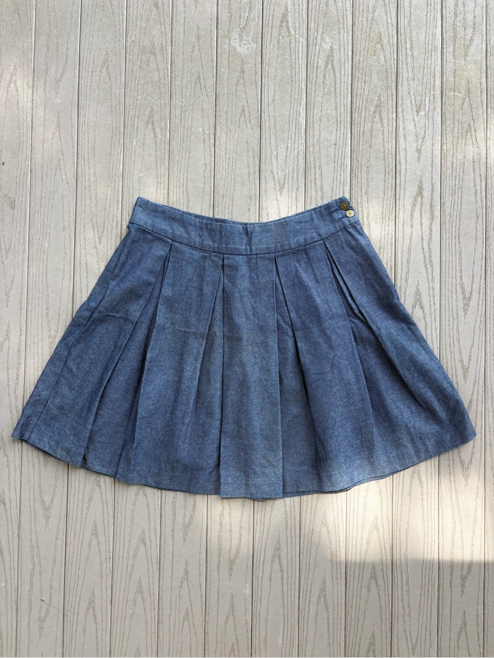 Tommy Hilfiger Blue Pleated Knee Length A Line Skirt